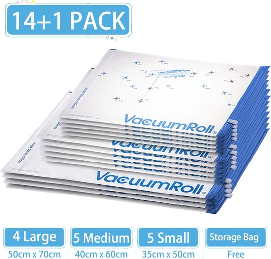 Allecto Plus - Ruimtebesparende Vacuüm Opbergzakken (6 Stuks) - 35x50