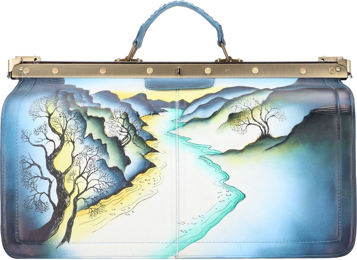 Greenland Nature Art+Craft Dokterkoffer Leer 48 cm Laptopcompartiment - 39cm (15,4 duim) - handbemalt