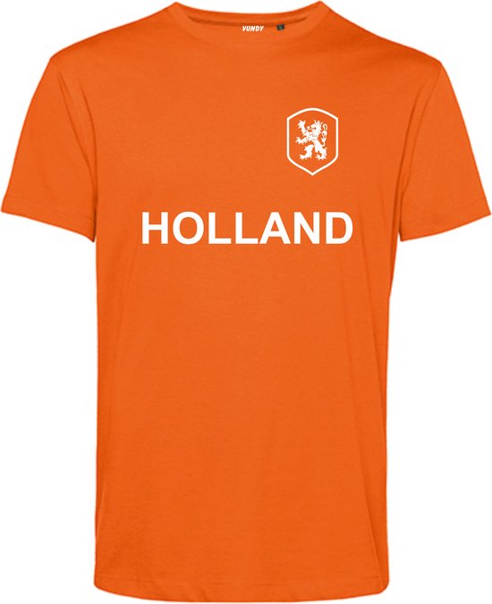 T-shirt kind Embleem + Holland Wit | Koningsdag kleding | Oranje Shirt | Oranje | maat 128