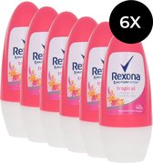 Bol.com Rexona Tropical Deo Roller - 6 x 50 ml aanbieding