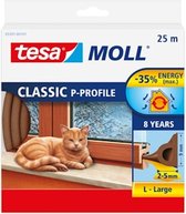 Tesa Moll Tochtband P-profiel zelfklevend bruin 25m