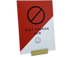 LIFE SAVERS | Focuskaartje/Niet Storen | Stijlvol | Niet Storen-kaartje om te focussen | Niet Storen-kaartje om te concentreren | Do Not Disturb | Concentratie | Focus | Stijlvol setje met messing houdertje | Cadeau
