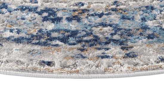 Vloerkleed, rond, 100 cm, zacht en wollig, cirkel, antislip, wasbaar