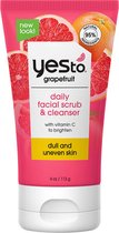 Yes To Grapefruit - Daily Facial Scrub and Cleanser - VEGAN - Doffe en Oneffen huid - Reinigingsscrub - Gezichtsreiniging - 113 g