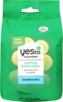 Yes To Cucumbers - Calming Facial Wipes - 30 Wipes - VEGAN - Gevoelige Huid - Gezichtsreiniging - Hypoallergenic - Reinigingsdoekjes