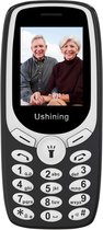 USHINING Senior mobiele telefoon zonder contract met grote toetsen en zaklamp