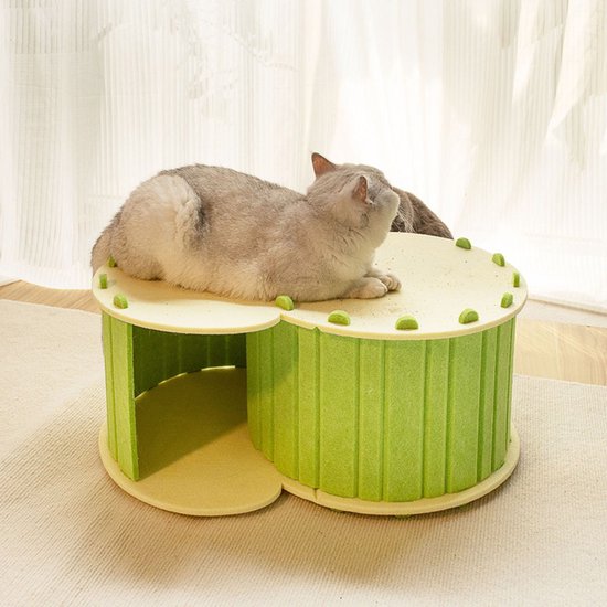 Kattenbak, beweegbaar kattentoilet, kattenkast/kattenhuis met