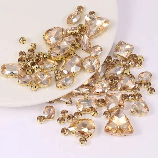 PATIKIL 200 stuks naai strass kristallen 12 mm 2 lagen naaien