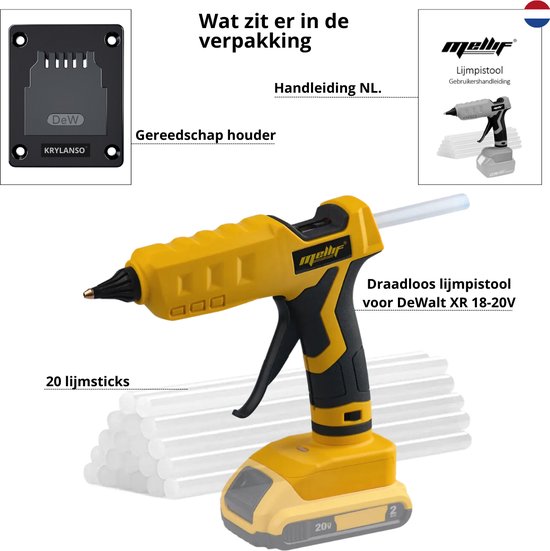100 W Heißklebepistole, kabellos, für Dewalt 18 V XR Li-Ion 100 W Heißklebepistole, kabellos, für Dewalt 18 V XR Li-Ion