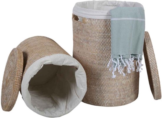 Panier à linge en rotin Cleo Wit