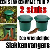 Allernieuwste.nl® 2 STUKS Slakkenvallen Slakkenval Bier Tuin Slakkeenvanger Slakkenval Anti Slakken Bierval Slakkenbestrijding - 2 Stuks Groen %%