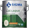 Sigma Houtlak Exterieur Zijdeglans - Glansbehoud - Droog na 1,5 uur - RAL 9010 - Wit - 2.5L