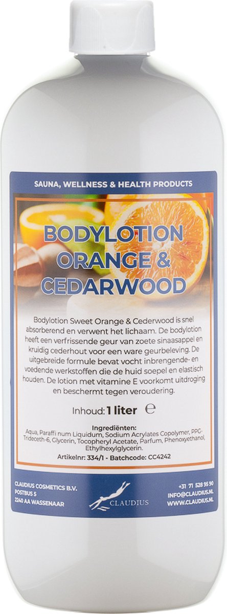 Bodylotion Sweet Orange & Cedarwood 1 Liter