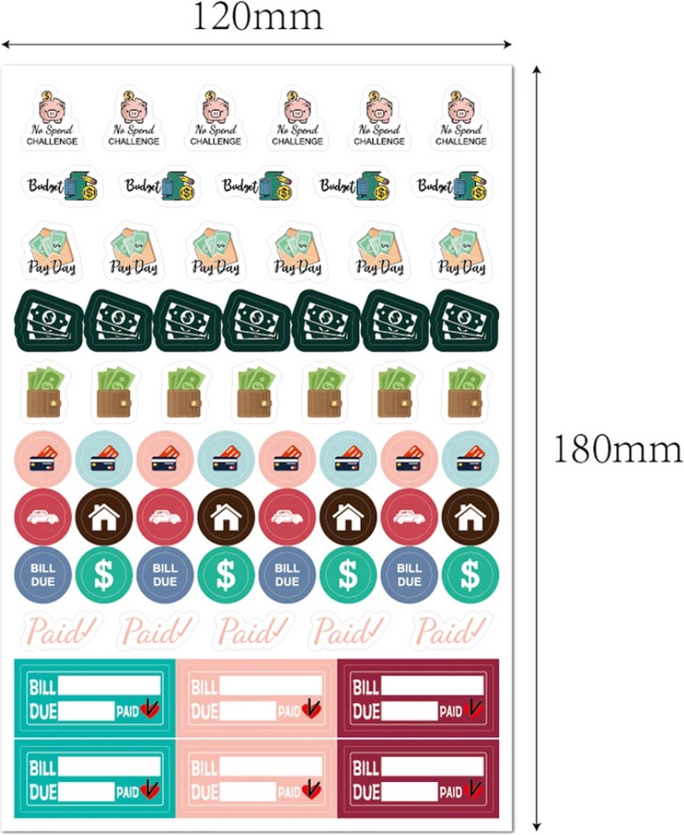 Planner Stickers Boek – 1748 Stickers voor Bullet Journal, Agenda & Kalender – 31 Vellen met Datums, Trackers, Quotes en Symbolen — afbeelding 3