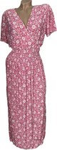 Dames Lange Zomerjurk / Strandjurk 805 One size L-XL roze
