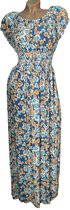 Dames Lange Zomerjurk / Strandjurk 809 One size S-L blauw