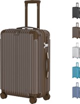 Voyagoux® - Reiskoffer Medium - 72L - Koffers - Reiskoffer met wielen – Donkerbruin - TSA Slot