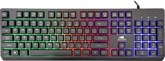 Baracuda - STARFISH - Gaming Toetsenbord - Zwart - Membrane - 104 toetsen - Full Layout - Anti Ghosting - USB 2.0 - US - Bedraad - Rainbow Effect