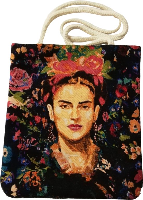 Frida Kahlo schoudertas - Gobelin stof - 37 cm x 40,5 cm