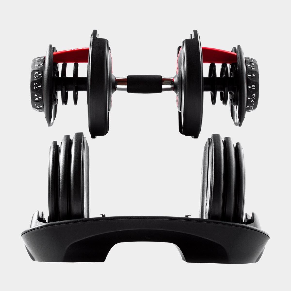 ZEUZ 1 Stuk Verstelbare Dumbell 2.5 KG t/m 24 KG - Gewichten Halterset – Fitness Sport Set – Conditie & Krachttraining – Halters – foto 2