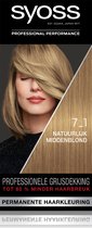 Syoss Baseline - 7-1 Natuurlijk Middenblond - Permanente Haarverf - Haarkleuring - 3 stuks