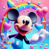 Diamond painting Disney Mickey Mouse 50x50 ronde steentjes