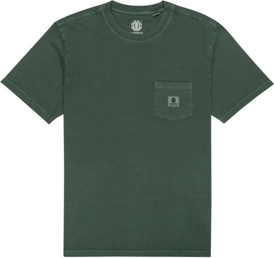 Element Basic Pocket Pigment SS casual t shirt heren donkergroen bol