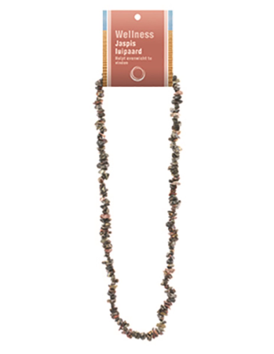 Jaspis luipaard splitketting + kaart