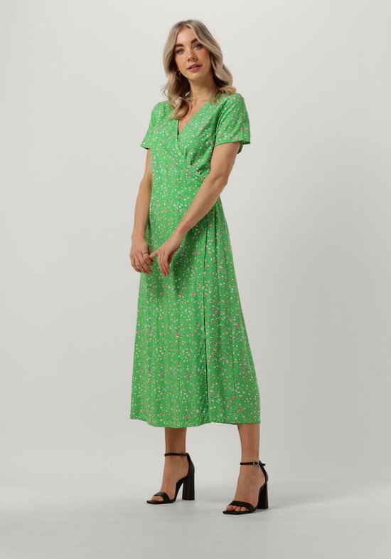 Object Objema Elise S s Long Wrap Dress Jurken Dames Kleedje Rok Jurk Groen . bol