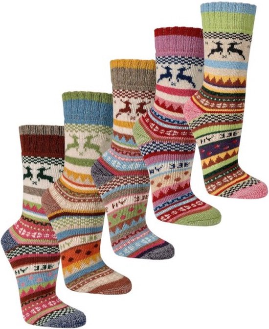 SOCKS4FUN | 2 paar warme Scandinavische HYGGE sokken | Maat 39-42