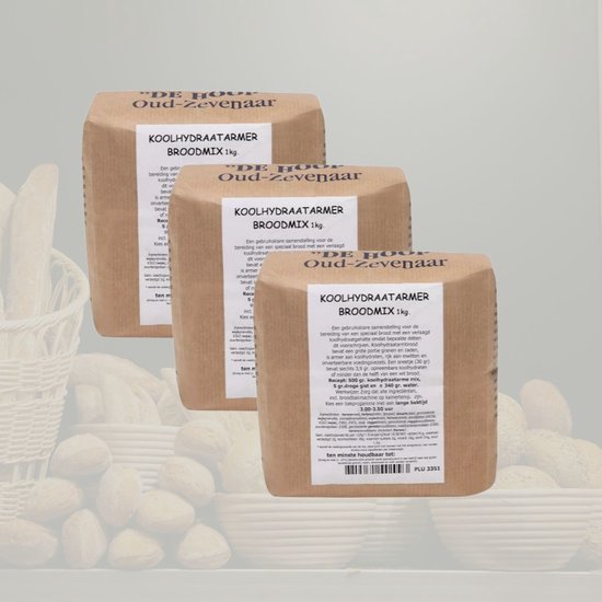 Broodmix - KETO - Koolhydraatarm brood - 1 kg - 2 Broden - Broodbakmachine - Afvallen