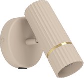 EGLO Caminia Wandlamp - GU10 - 15,5 cm - Zandkleur/Beige/Goud