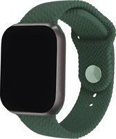 Innerlight® Woven+ - Khaki Groen Geweven - 38/40/41mm - Siliconen bandje geschikt voor Apple Watch - Geschikt als Apple watch bandje voor Series 1/2/3/4/5/6/7/8/9/SE