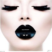 Black Lips- Kristal Helder Galerie kwaliteit Plexiglas 5mm.- Blind Aluminium Ophang-frame- Fotokunst- luxe wanddecoratie- Akoestisch en UV Werend- inclusief verzending
