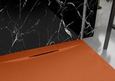 Allibert LUNA douchebak inclusief sifon Satijn Koper Oranje-90x90x3 cm