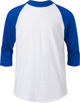 Soffe Raglan Honkbal Ondershirt 3/4 mouw - Royal Blauw - Jeugd Large