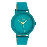 OOZOO Timepieces - Viridiaan groene horloge met viridiaan groene leren band - C10606