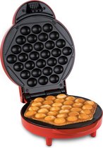 Korona 41005 | Bubbel-wafelijzer | Wafelijzer voor poffertjes en ijshoorntjes | Bubble wafelijzer en poffertjespan | 1000 watt | wafeldiameter 18 cm | Automatische temperatuurinstelling | Kleur: rood