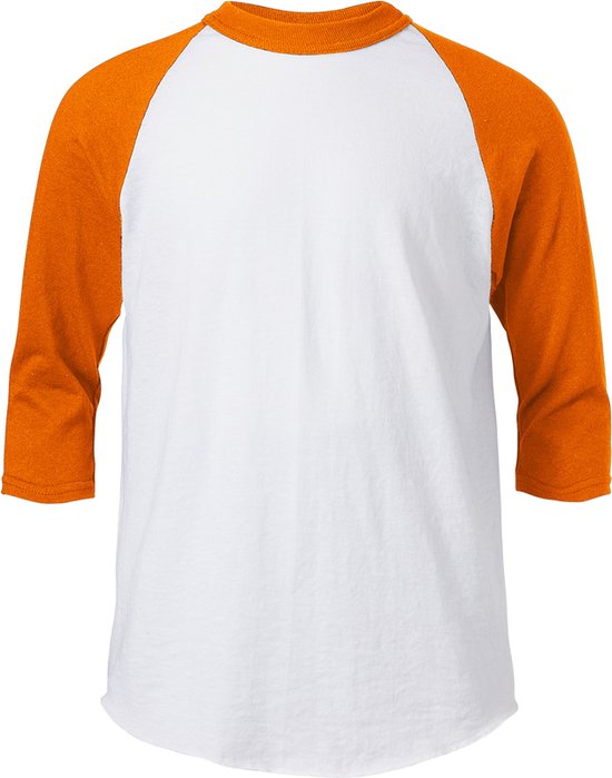 Soffe Klassiek Honkbal Ondershirt 3/4  Mouw - Volwassenen - Oranje - Small