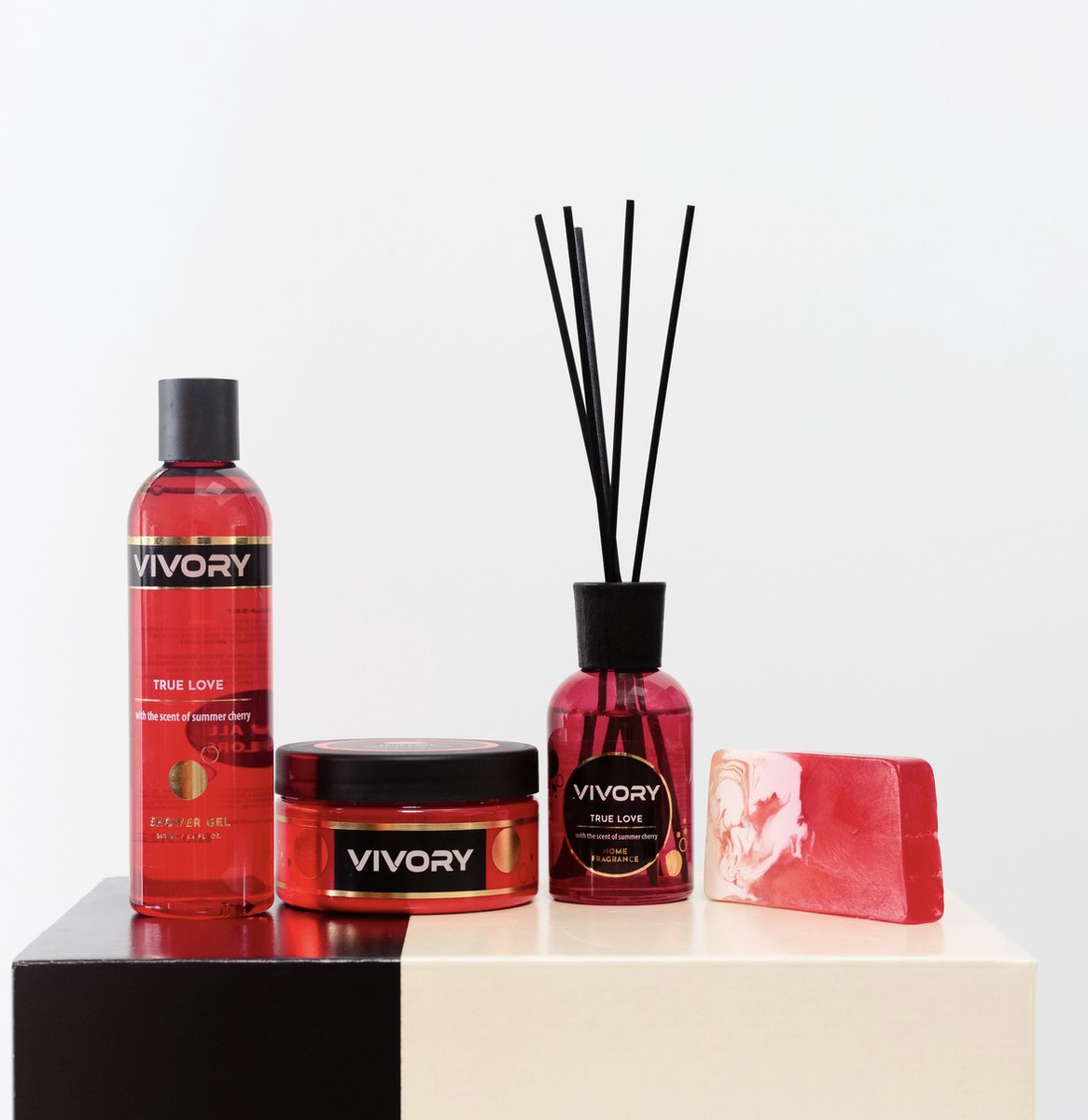 Goedkoopste Vivory Geschenkset Bodycare & Home - True Love - met 4 grote producten