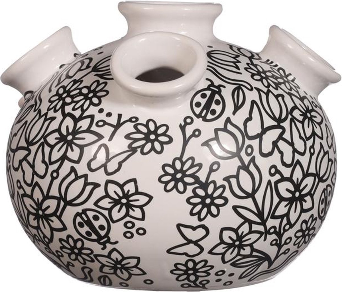 Ideas 4 Seasons Tulp Vaas Zwart Zwart & Wit