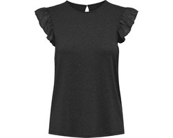 Only T-shirt Onlaugusta Life S/s Mix Top Jrs 15287625 Black Dames Maat - L