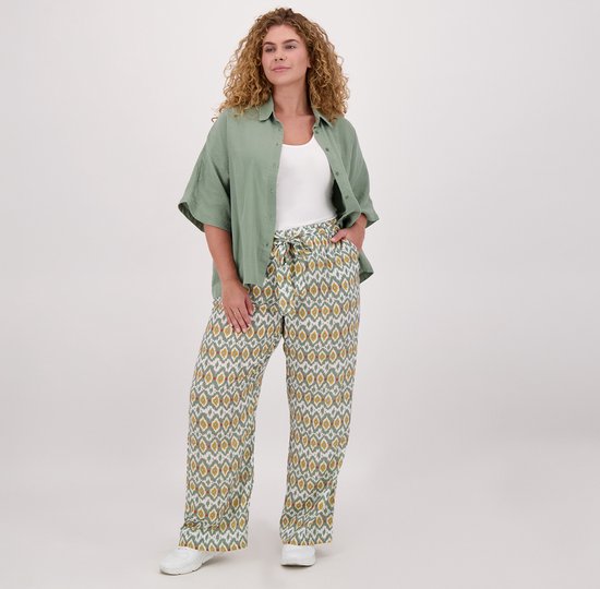 Groene Broek/Pantalon van Je m'appelle - Dames - Plus Size - 52 - 4 maten beschikbaar