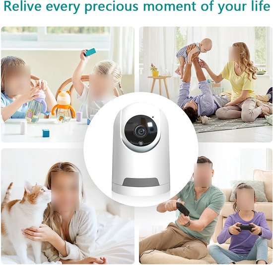 DrPhone ProGuard - Wifi Bewakingscamera - PTZ Camera - Infrarood Nachtzicht - Draadloze Beveiligingscamera - Twee Weg Audio - Mobiele App - Wit van DrPhone — afbeelding 3