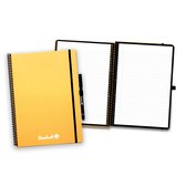 Bambook Colourful uitwisbaar notitieboek - Geel - A4 - Gelinieerde pagina's - Duurzaam, herbruikbaar whiteboard schrift - Met 1 gratis stift
