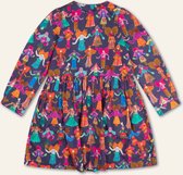 Do dress 55 AOP Folk girls Blue: 128/8yr