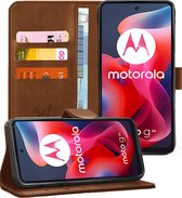 Hoesje geschikt voor Motorola Moto G24 - Portemonnee Book Case Bruin