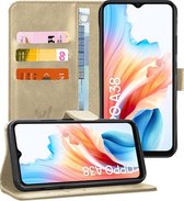 Étui adapté pour Oppo A38 4G / A18 - Wallet Book Case Or