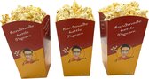 Bioscoop popcorn beker - popcorn bakje 20 stuks L 9,5 x B 9,5 x H 17,5 cm MisterFunFood