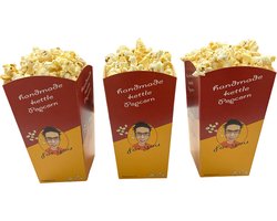 Bioscoop popcorn beker - popcorn bakje 20 stuks L 9,5 x B 9,5 x H 17,5 cm MisterFunFood
